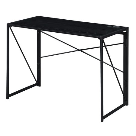 CONVENIENCE CONCEPTS 39.5 x 19.75 x 29.5 in. Xtra Folding Desk with Charging Station HI2540370